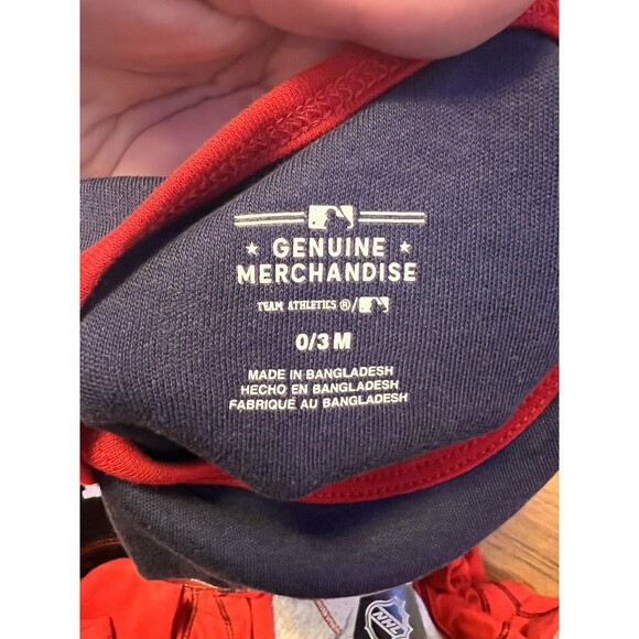 boston red sox 0-3 month one piece red & navy blue nwot offical MLB girls - Picture 3 of 4